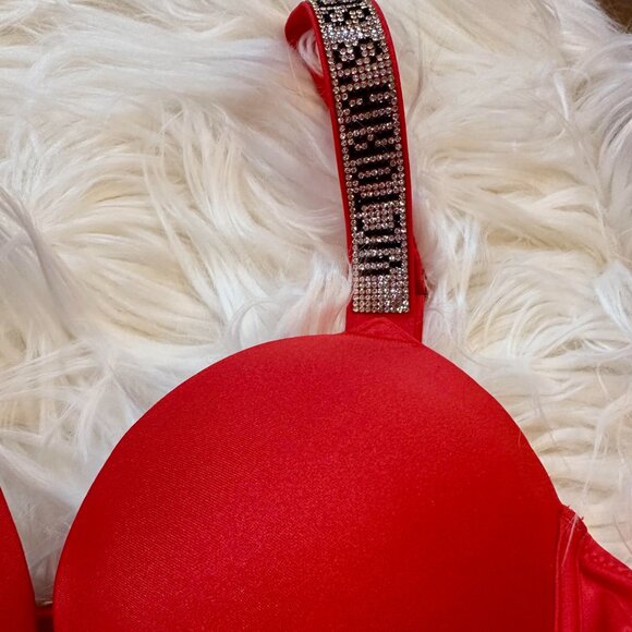 NWOT Victoria's Secret Bombshell Rhinestone Shine Bikini - 34B | M - Picture 2 of 5